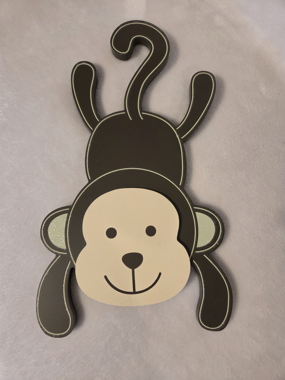Cute Kids Wooden Hanging Monkey Wall Decor